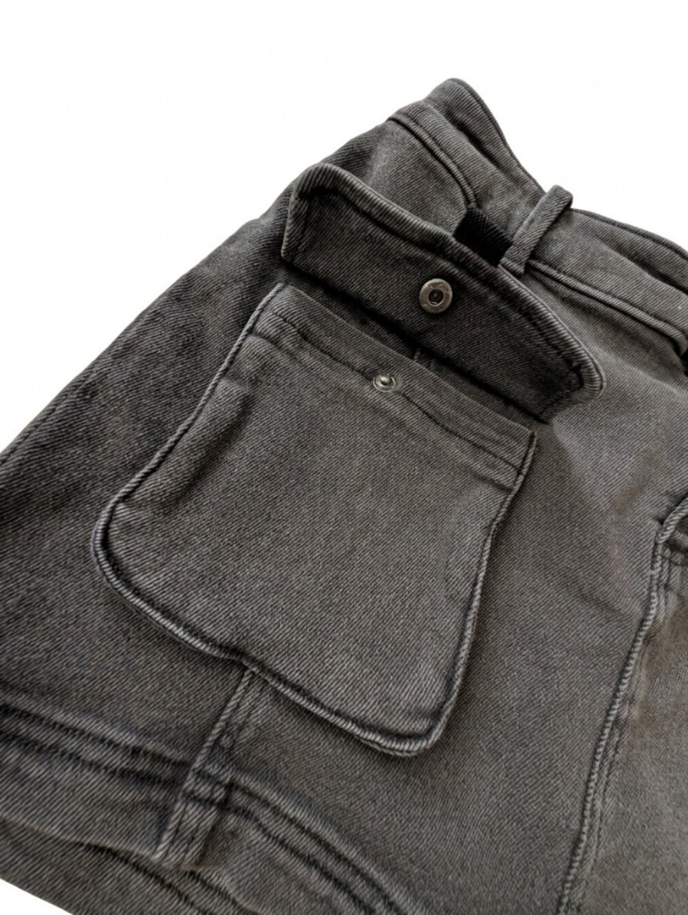 Women's Black Cargo Pocket Mini Shirt - Picture 2 of 7